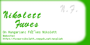 nikolett fuves business card